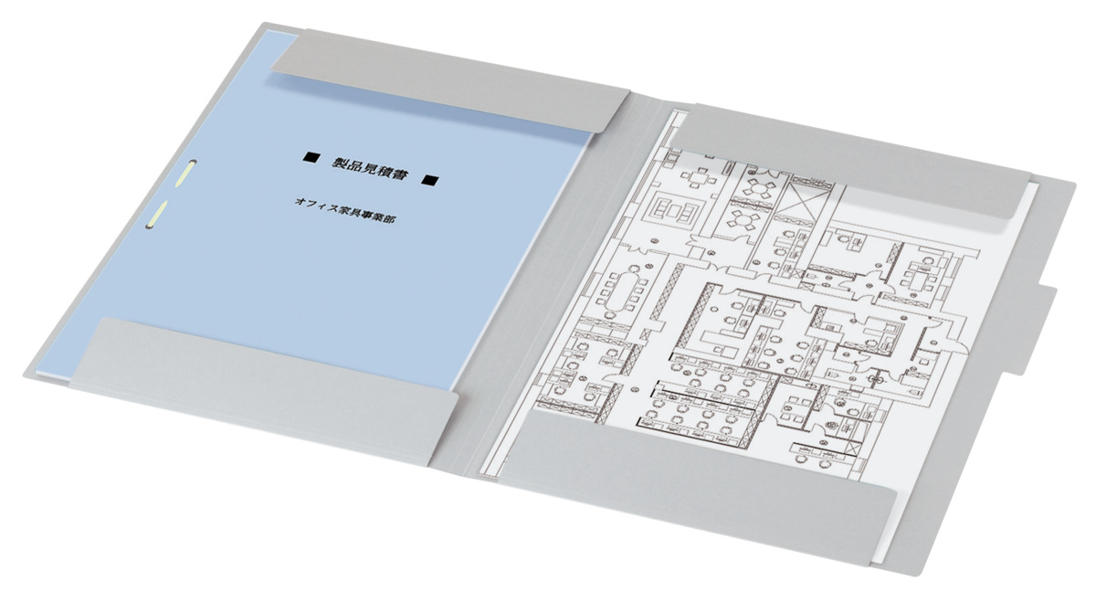 図面個別フォルダーA3 40枚収容 グレー｜文具｜コクヨ
