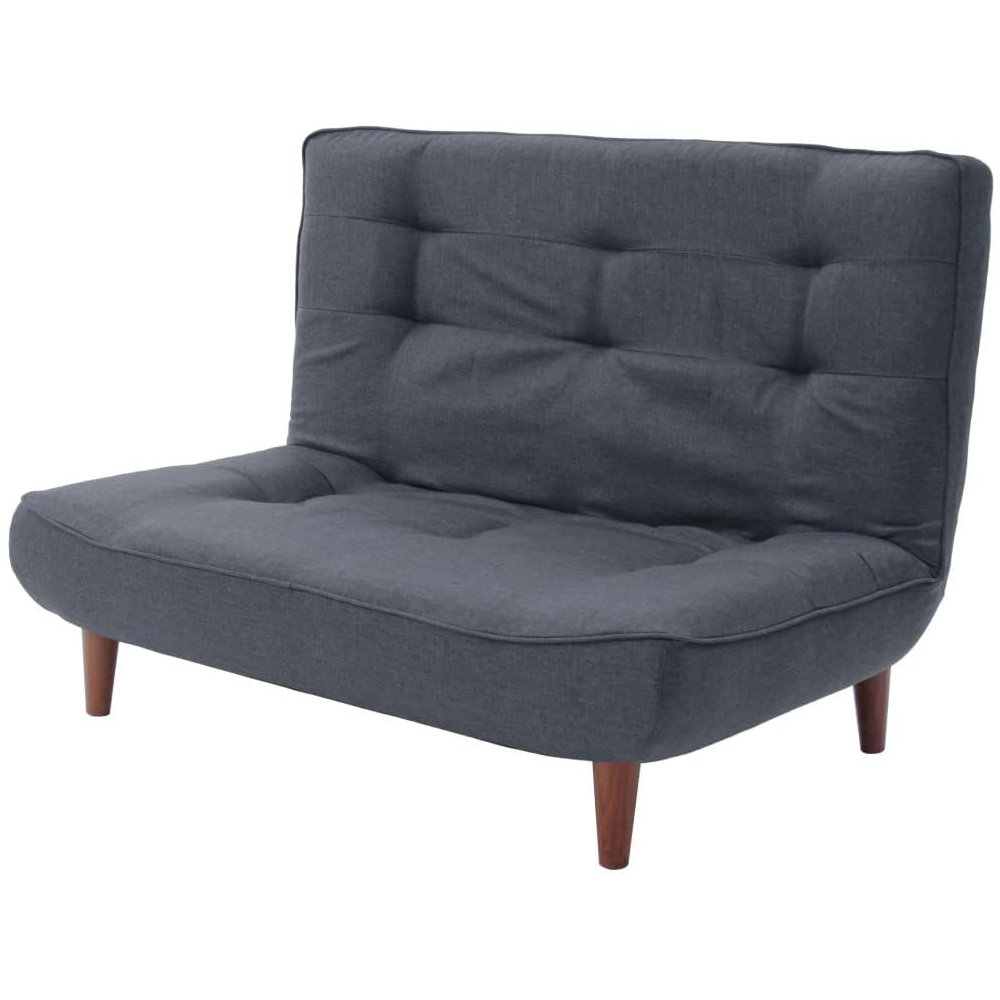 セルタン ハイバックソファ 2人掛け デニム調インディゴブルー