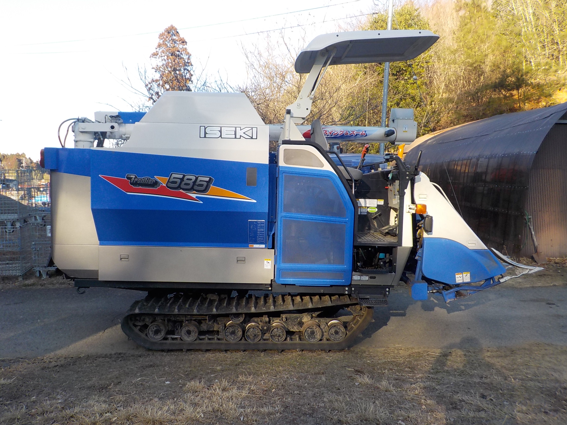 ヰセキ コンバイン HFZ585G-ZATPLW 85PS 使用時間1083h 5条刈 グレン