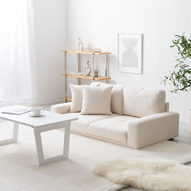 長椅子 Lottie 2人掛けローソファ 5色対応の通販情報 - 家具通販の