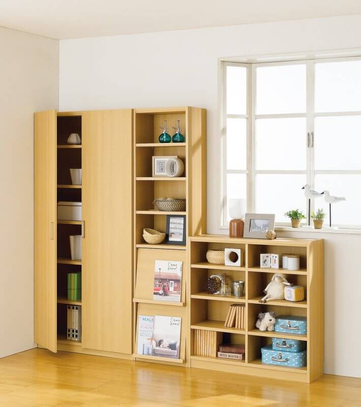 扉も選べる組立収納棚 タナリオ【白井産業】