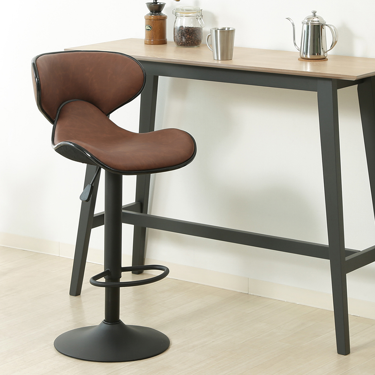 シェル カウンターチェア 幅455 奥行540 高さ885-1095 FB-CCSL 通販