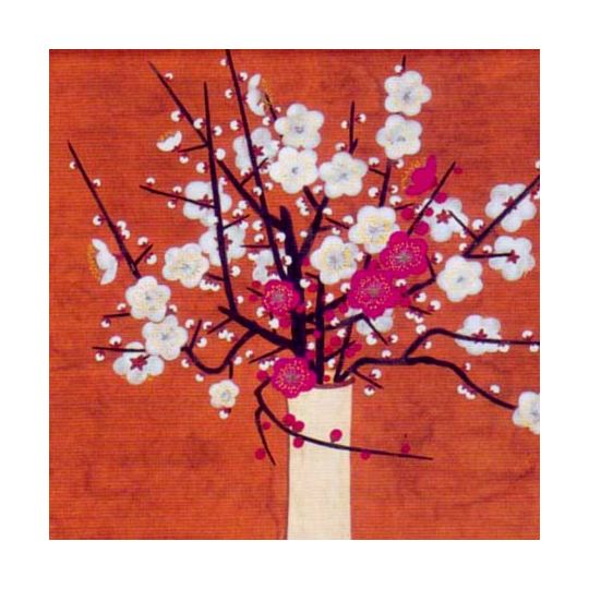 安田靫彦 絵画 『梅花定窯瓶』 送料無料 【複製】【美術印刷】【巨匠