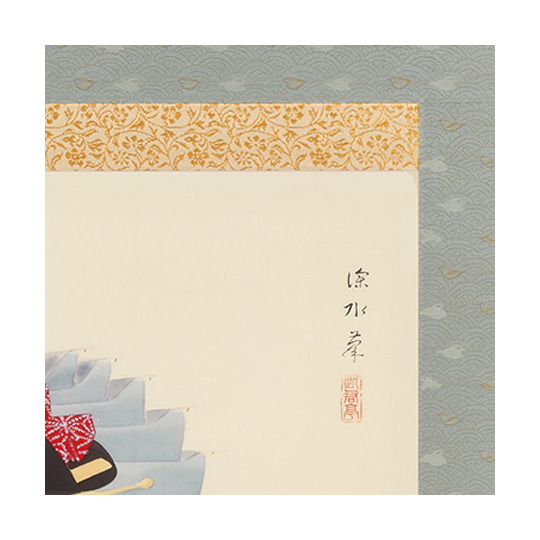 伊東深水 掛け軸 『吹雪』 送料無料 【掛軸】【一間床】【丈の短い掛軸