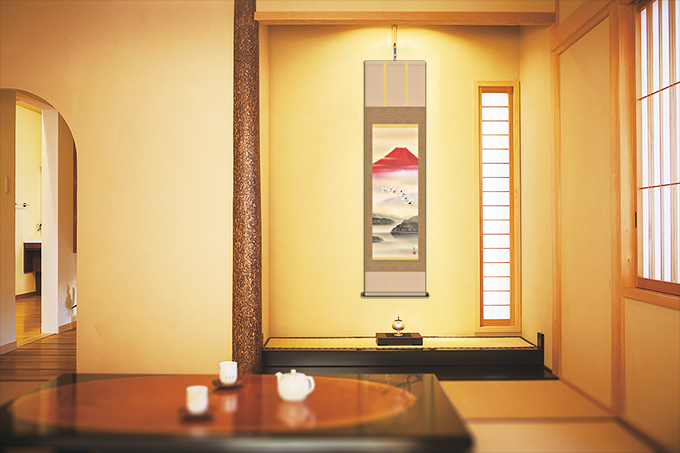 七福来迎子之図 尺三 【ねずみ・子・鼠・干支 】！ 干支 - 掛け軸