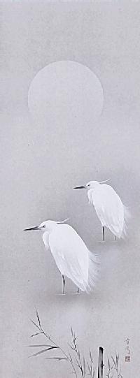 特価】白鷺 中川幸彦 （尺五） 肉筆○受注製作品 納期：1ｹ月あまり