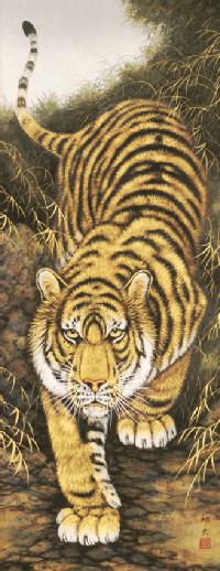 猛虎」 高松邦夫 尺五立 【日本画家】[作家オーダー品 納期約1ヶ月