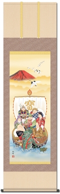阿弥陀三尊佛 高見蘭石 （三美会） 尺五 日本製 仏画（仏事） - 掛け軸