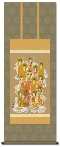 十三仏 清水雲峰 （尺五あんど） 日本製 十三仏 - 掛け軸（掛軸）販売