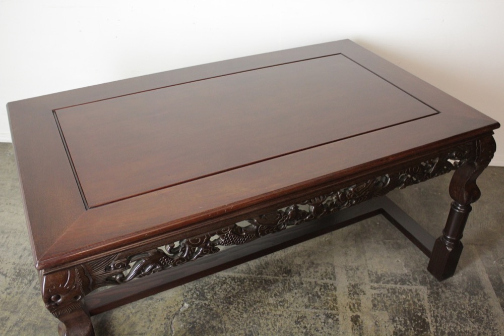 ヴィンテージ 花梨 座卓改造 ダイニングテーブル | キヤアンティークス