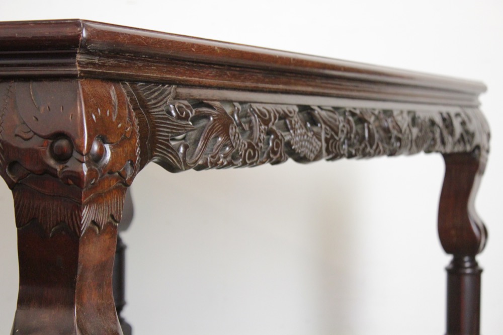 ヴィンテージ 花梨 座卓改造 ダイニングテーブル | キヤアンティークス