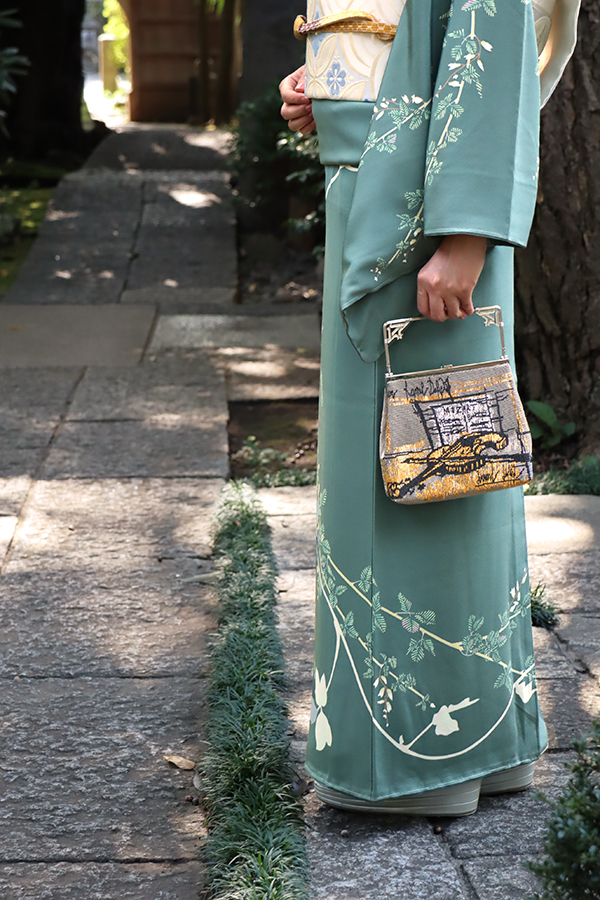 銀座【着物2826】日本工芸会正会員 由水煌人作 本加賀友禅 訪問着