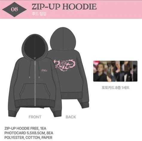 Stray Kids DO IT Pop-Up Zip-Up Hoodie + Photocard Set – Official