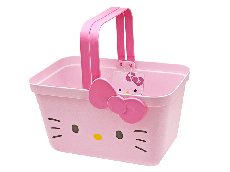 キャラ雑貨 ミニバスケット ハローキティ：ピンク|【堀商店】景品