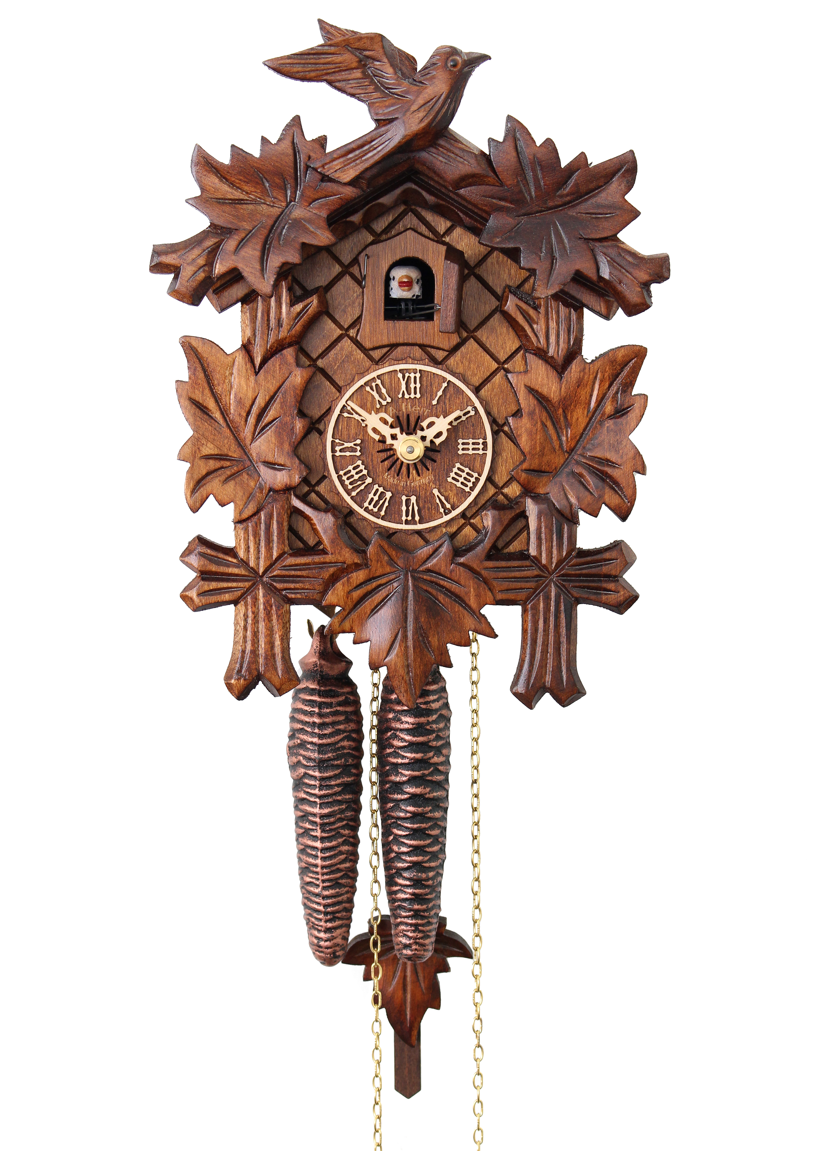 HerrZeit by Adolf Herr Cuckoo Clock - The Traditional Vine Leaves