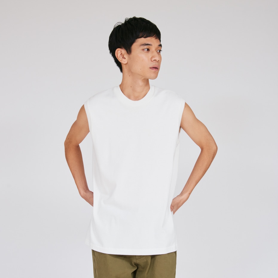 Hanes T-SHIRTS SHIRO スリーブレスTシャツ (HM3-B201)ホワイト