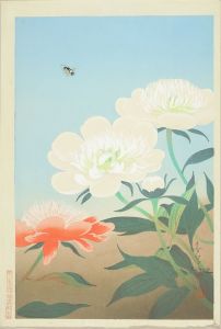 大野麦風 芍薬に虻 | 浮世絵 | 原書房 神田神保町