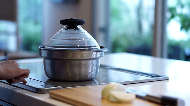 フタがガラスのIH対応ご飯釜雪平｜調理器具・卓上関連｜耐熱ガラスの