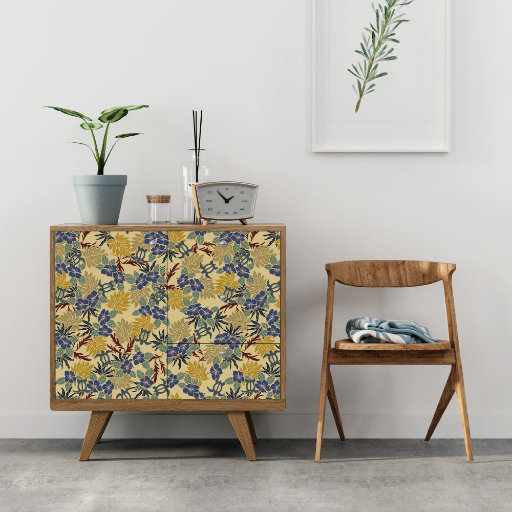 ホヌとハイビスカス ／ tomoko arakawa リメイクシート Harokka