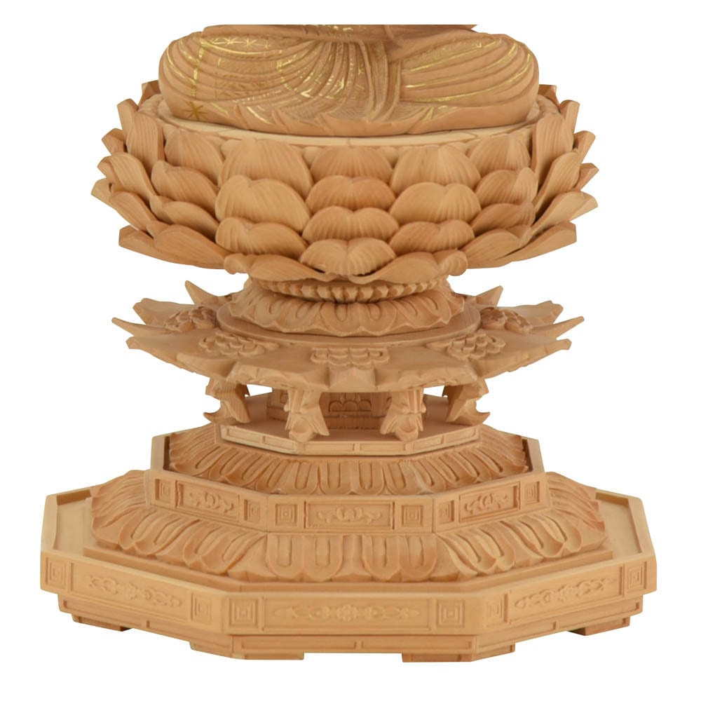 仏像 大日 ツゲ眼入 上彫八角 火炎金泥 2.0寸 | お仏壇のはせがわ公式通販