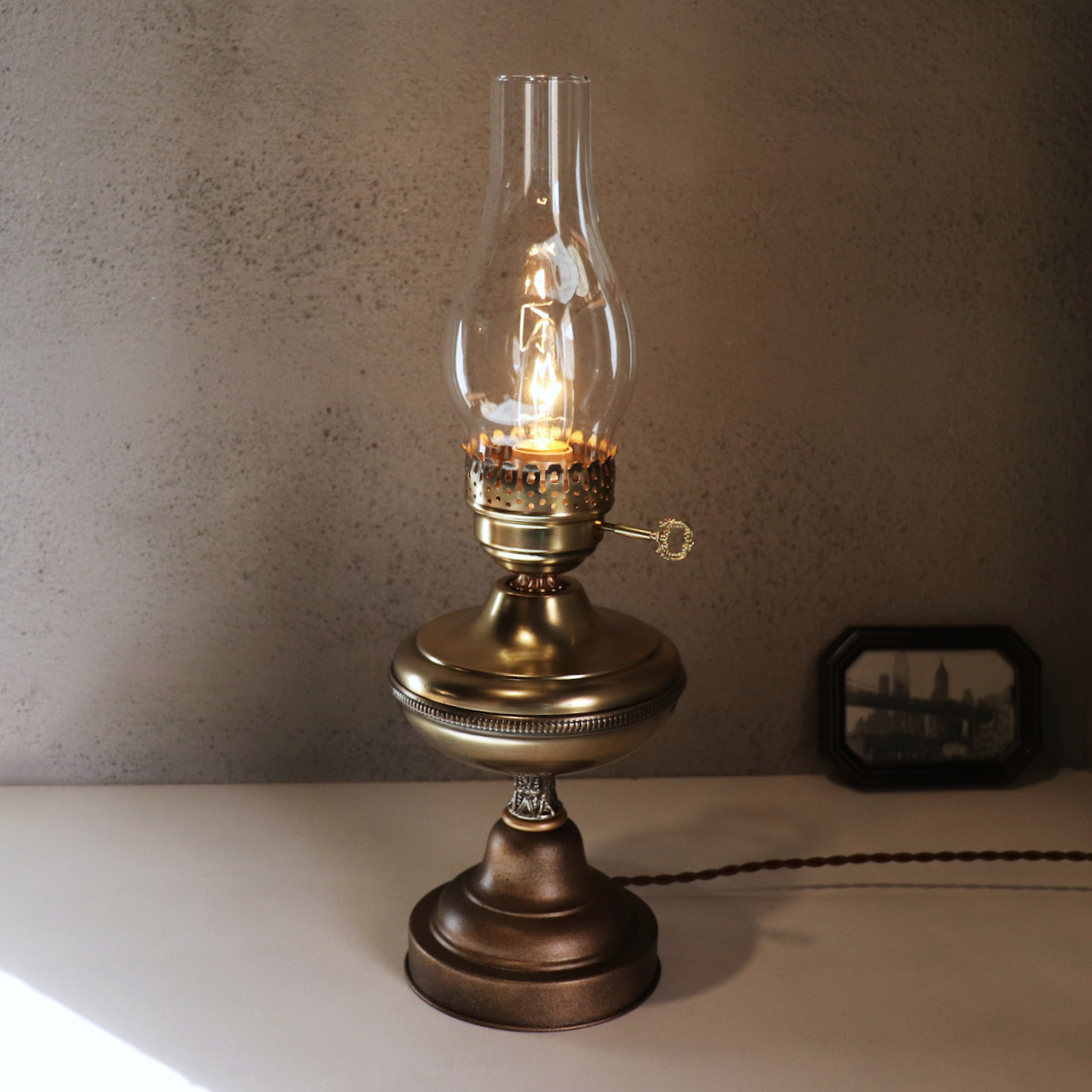 USAヴィンテージオイルランプスタイルテーブルライト卓上照明
