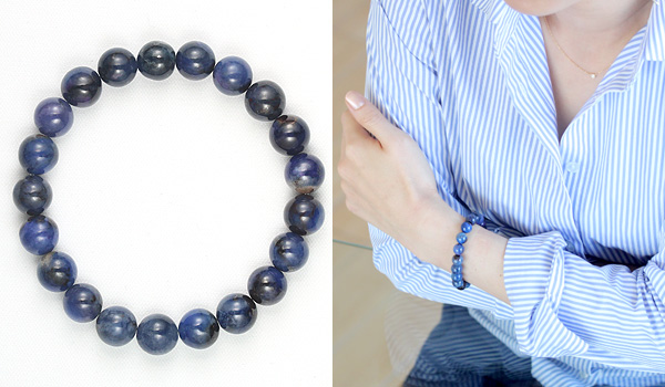 一点もの】【特選品】大玉ブレス（ブルースギライト[リヒテライト]SA