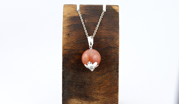 希望の光ペンダント（レッドルチルクォーツAAA）13mm※チェーン別売り