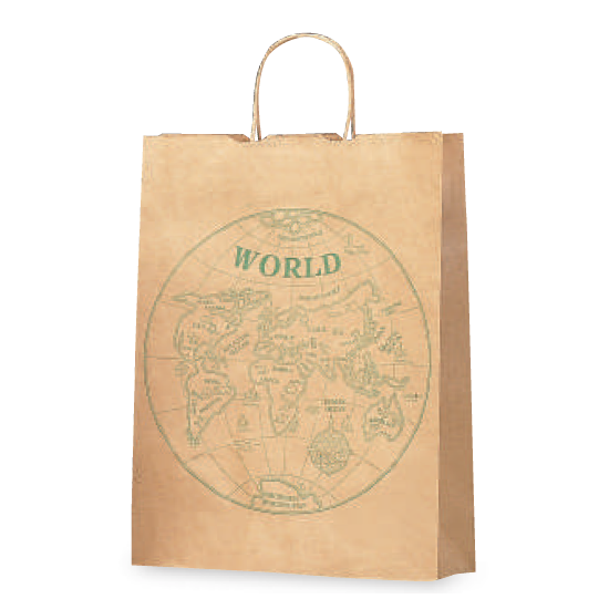 紙袋 花柄 ミント 手提げ 日本製｜紙袋の専門店