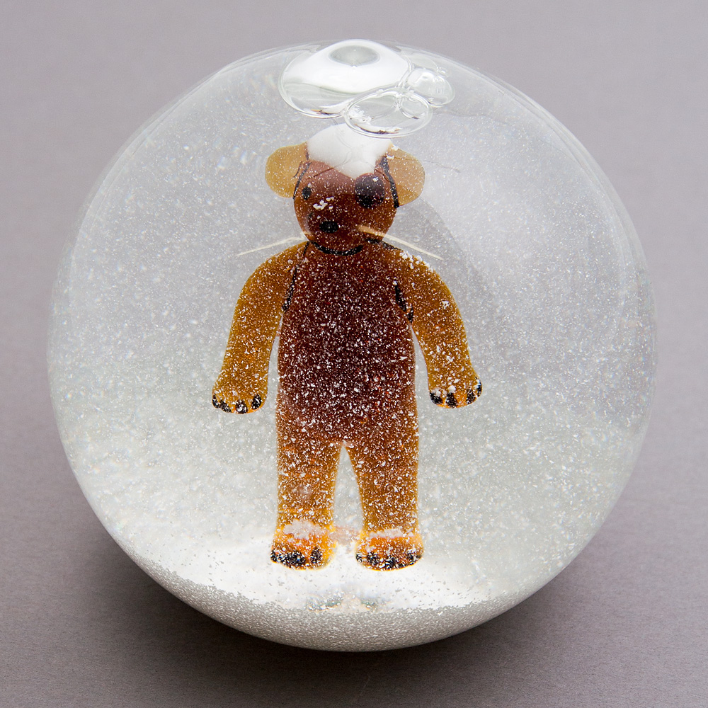 スノードーム（小）帽子のくま：生活・くらし：百町森