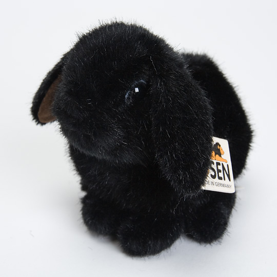 6161 たれ耳うさぎの子・黒：おもちゃ：百町森