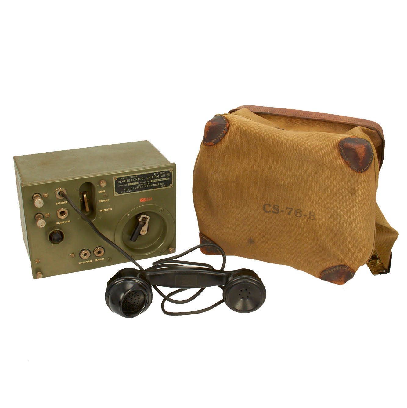 Original U.S. WWII Signal Corps RM-29-A Remote Control Phone Unit