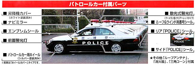 アオシマ GRS180 クラウン パトロールカー 無線警ら 警視庁 仕様