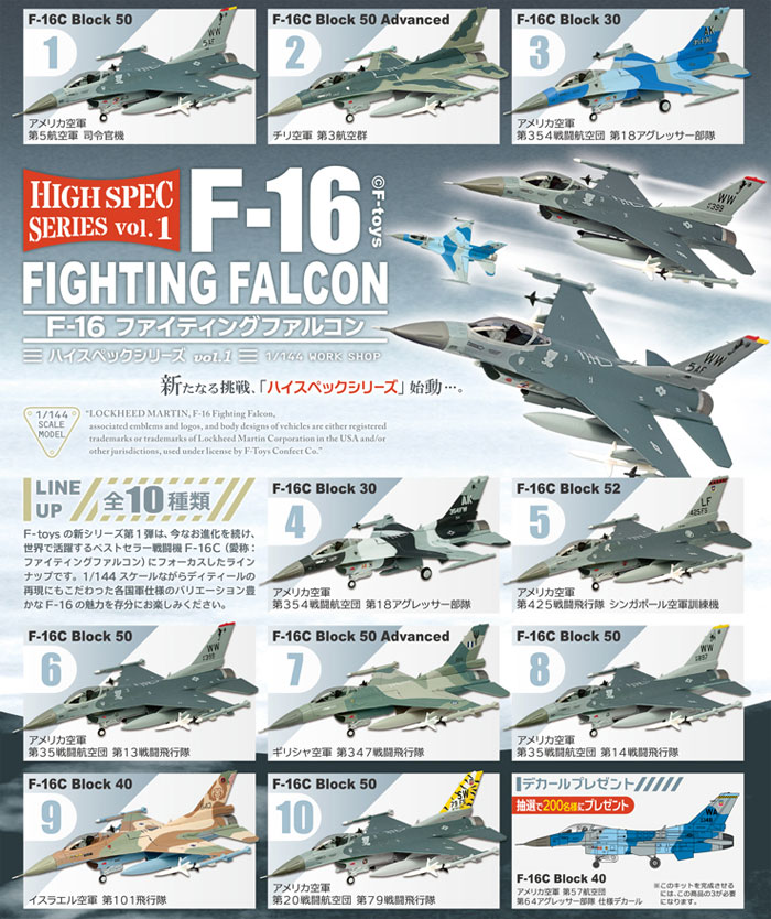 ハイスペックシリーズ F-16 ファイティングファルコン エフトイズ (F TOYS)