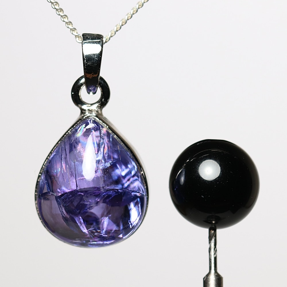 トップクォリティ] 宝石質タンザナイトペンダントトップ（シルバー925