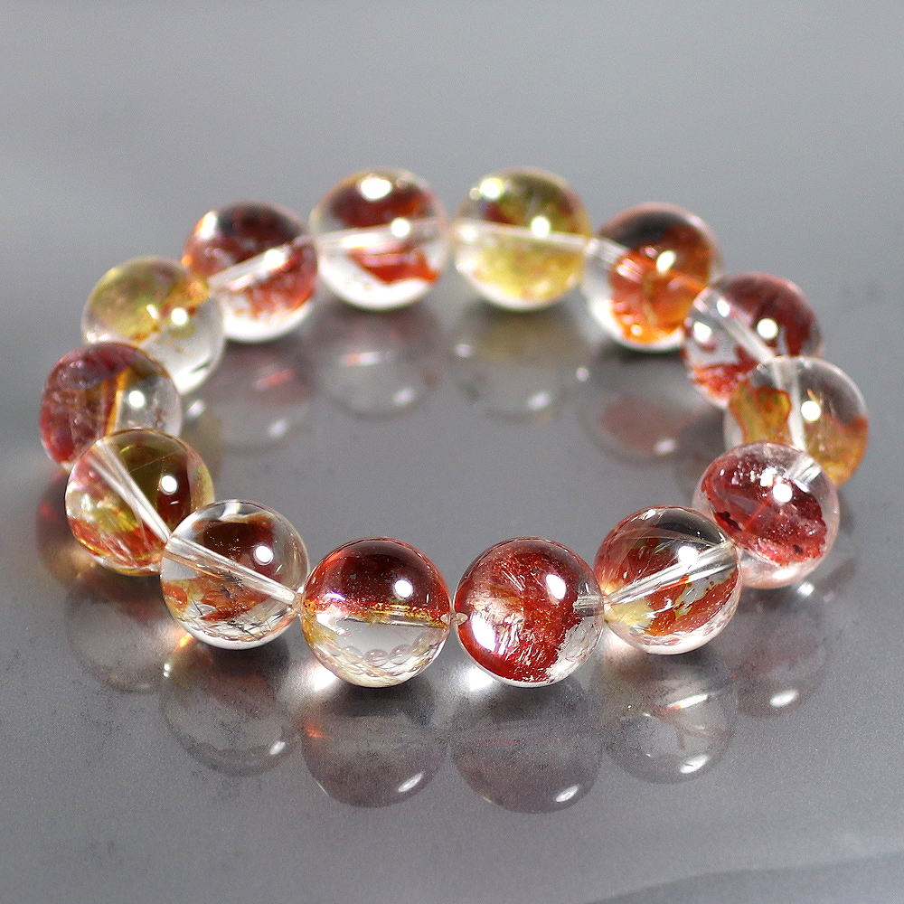 最高品質]オーロラクォーツブレスレット（約13mm玉） - 埼玉県吉川市の