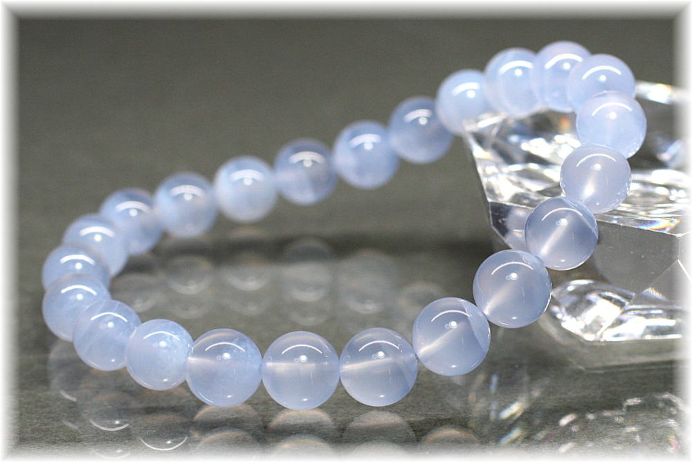 ナチュラルブルーアゲートブレスレット（約8mm玉） - 埼玉県吉川市の