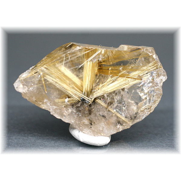 ブラジル産]ゴールドルチルクォーツ原石ナチュラルポイント - 埼玉県