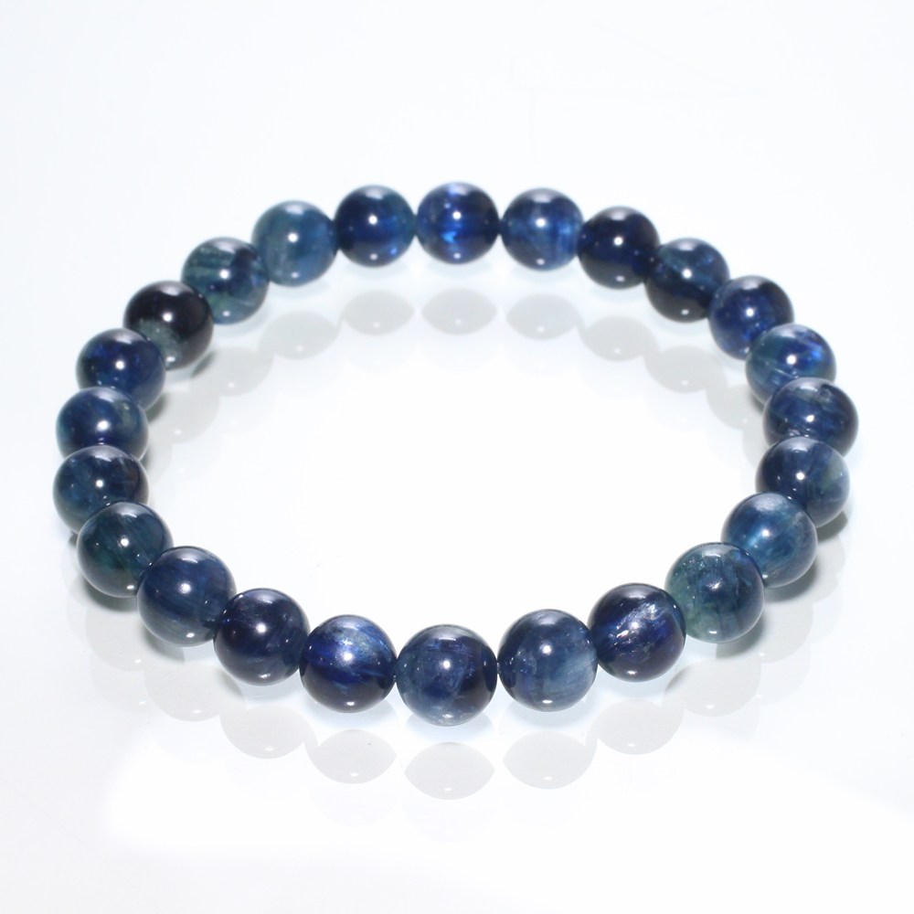 高品質]タンザニア産カイヤナイトブレスレット（約8mm玉） - 埼玉県