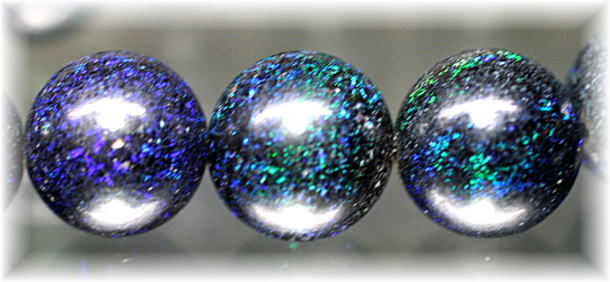 3A++]ブラックマトリックスオパールブレスレット（約12mm玉） - 埼玉県