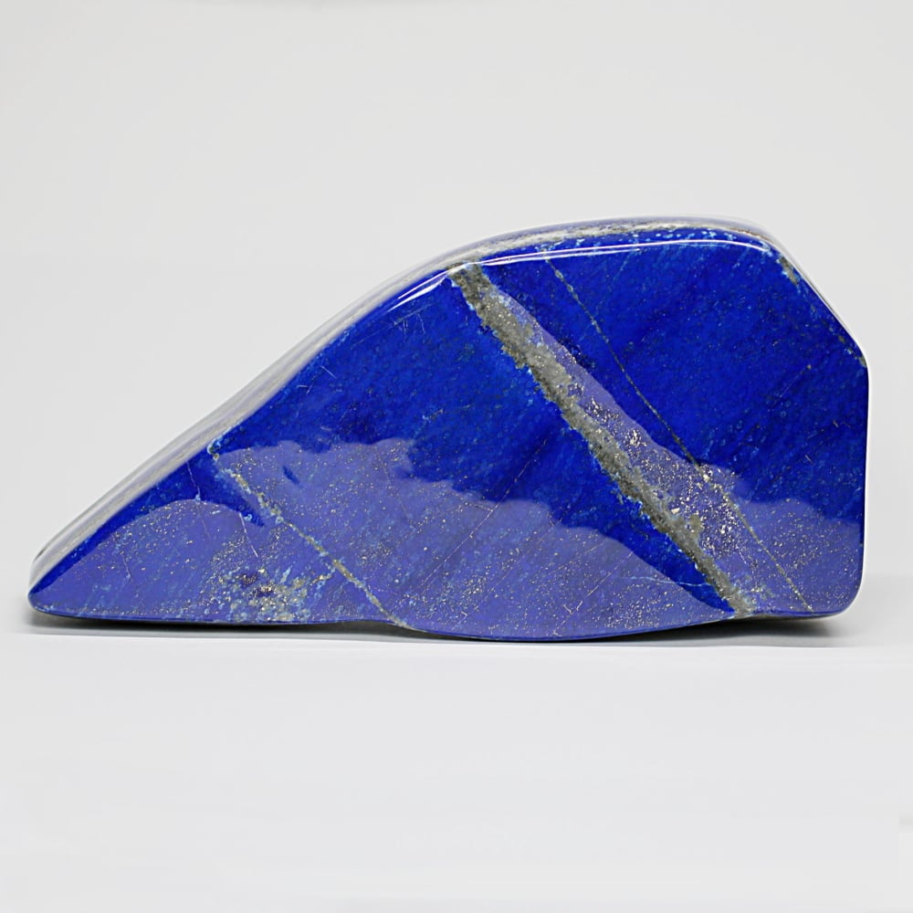 高品質]アフガニスタン産ラピスラズリ磨き原石/フリーフォーム（置物