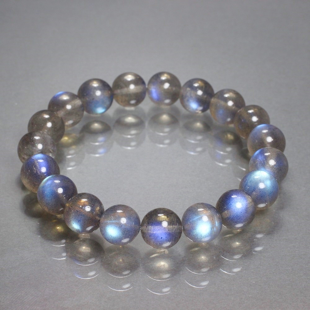 高品質]ラブラドライトブレスレット（約10.5mm玉） - 埼玉県吉川市の