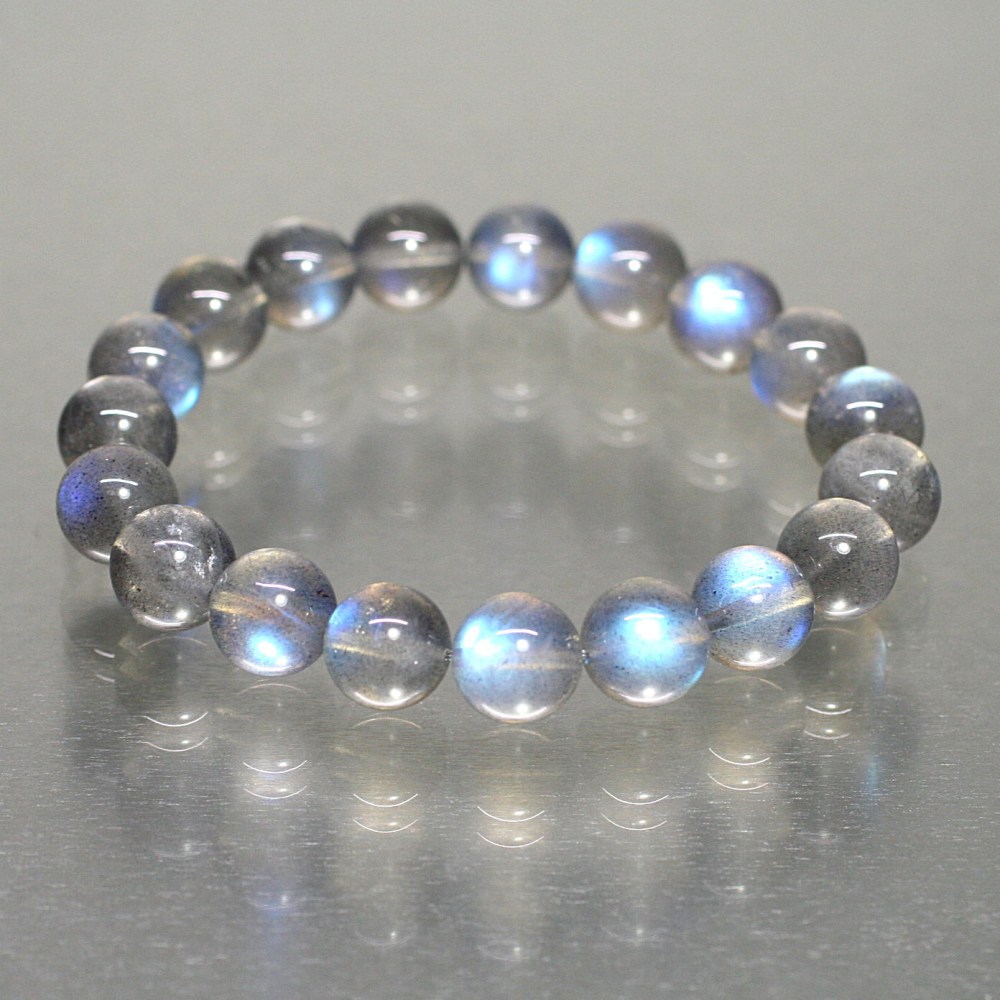 高品質]ラブラドライトブレスレット（約10.5mm玉） - 埼玉県吉川市の