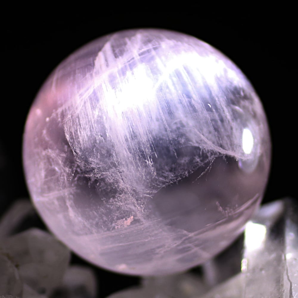 高品質]ピンクエンジェルラダークォーツ丸玉/スフィア（直径32.8mm