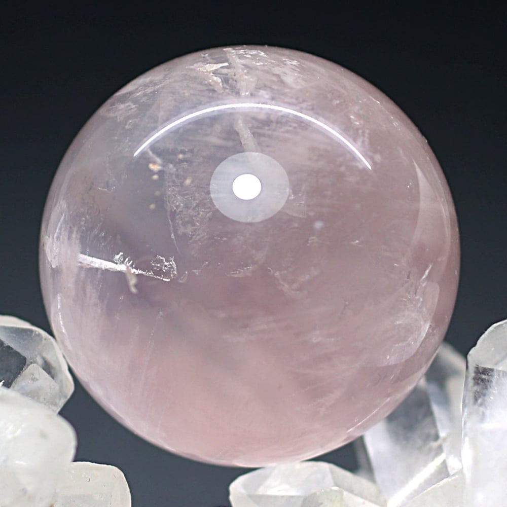 高品質]ピンクエンジェルラダークォーツ丸玉/スフィア（直径25.6mm