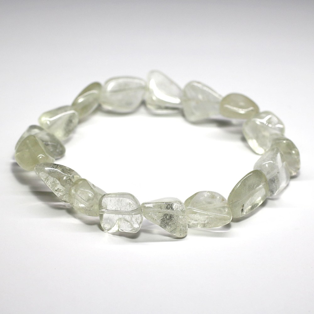 リビア砂漠産]天然リビアングラスさざれブレスレット - 埼玉県吉川市の