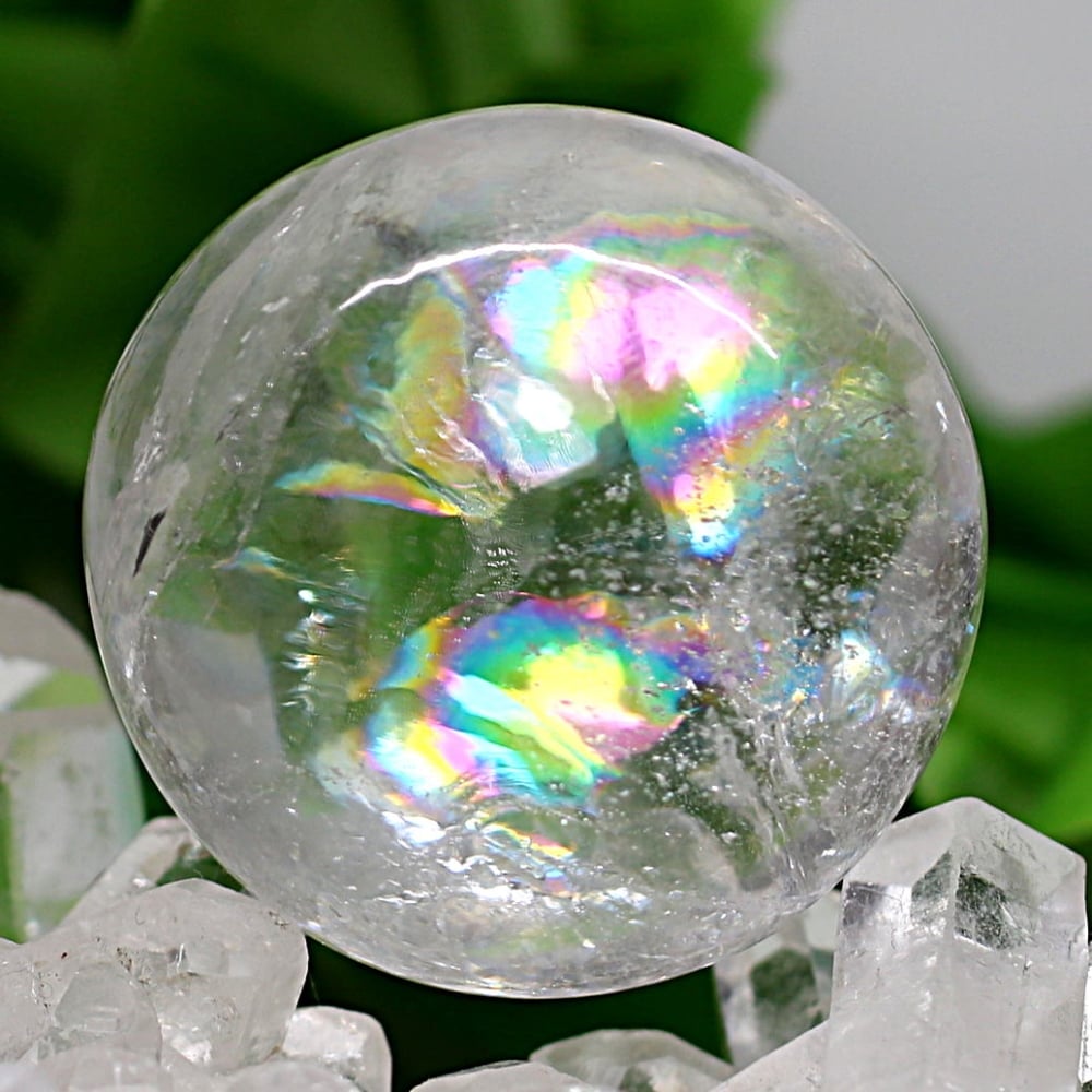 インド/マニハール産ヒマラヤ水晶丸玉/スフィア（直径38.5-39.5mm・一