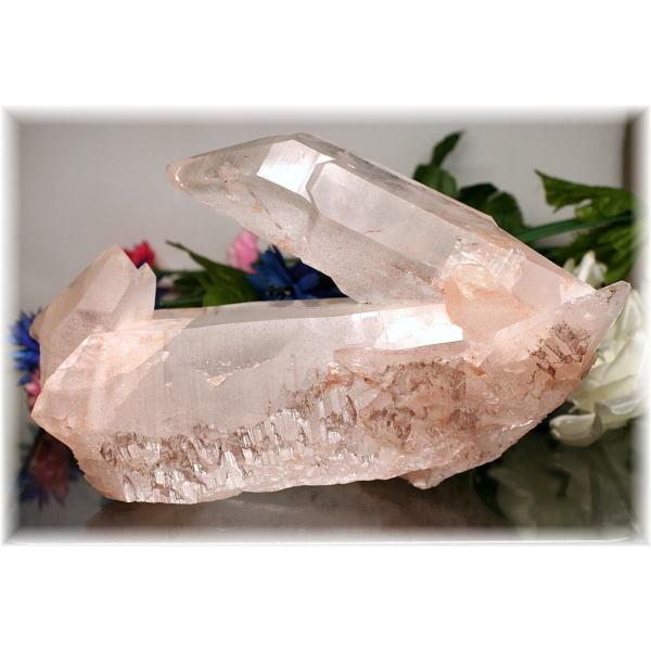 インド・マニカラン産]ピンクヒマラヤ水晶クラスター/原石 - 埼玉県