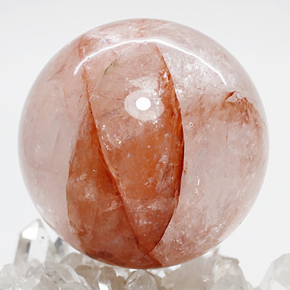 インド/マニカラン産ヒマラヤ水晶丸玉/スフィア（球体直径80.8mm