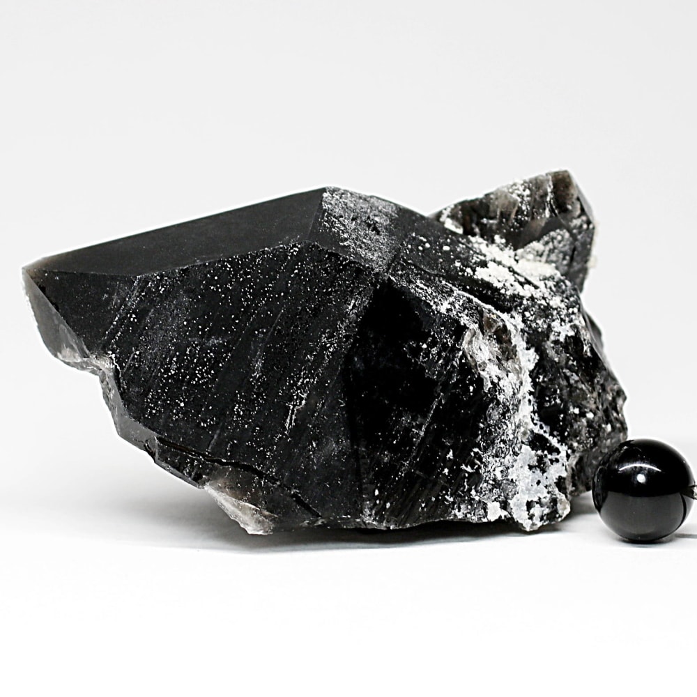 山東省産]天然モリオン原石（黒水晶クラスター） - 埼玉県吉川市の