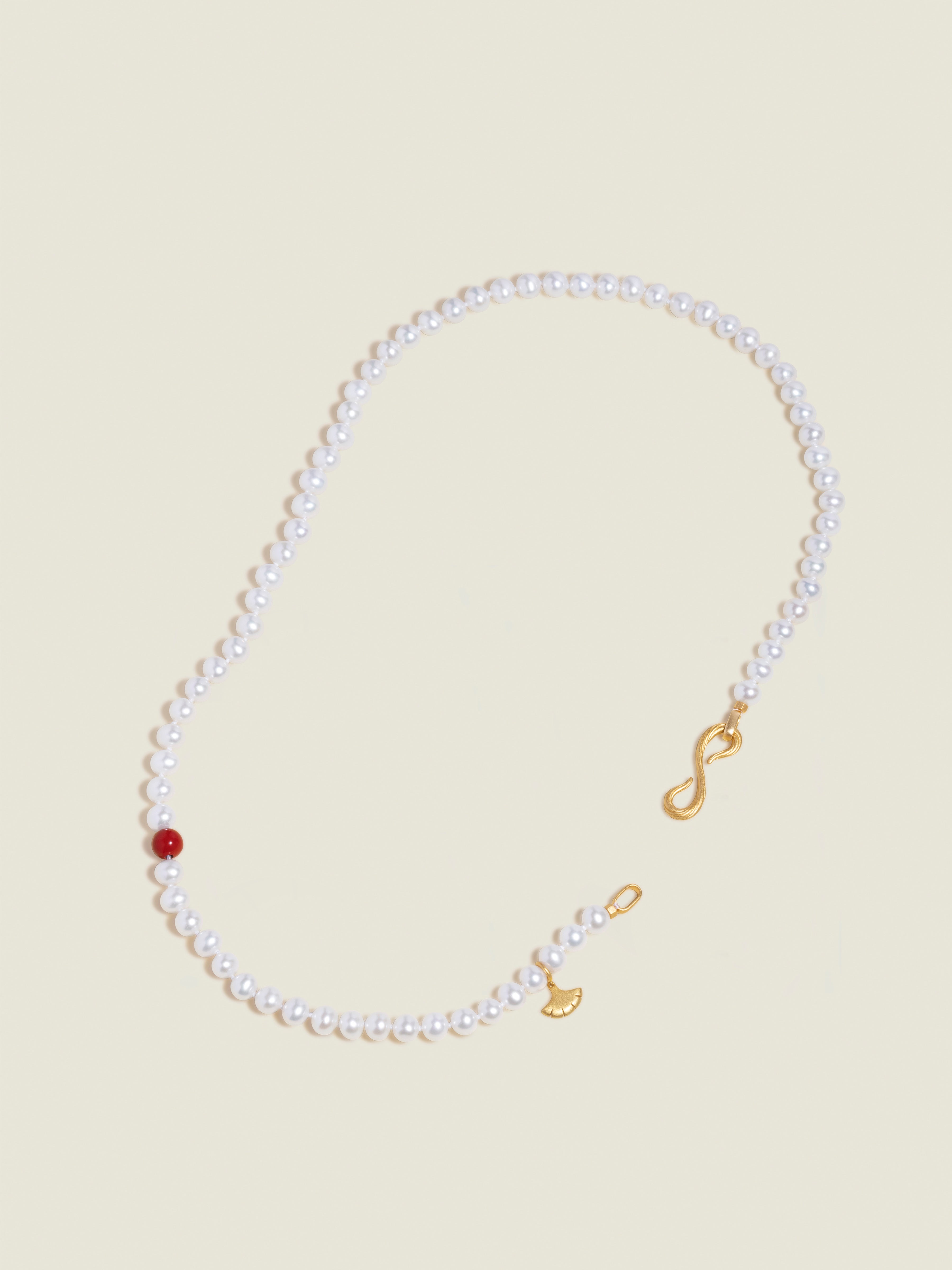 Classic Pearl Necklace - 24K Gold Vermeil Clasp - 18